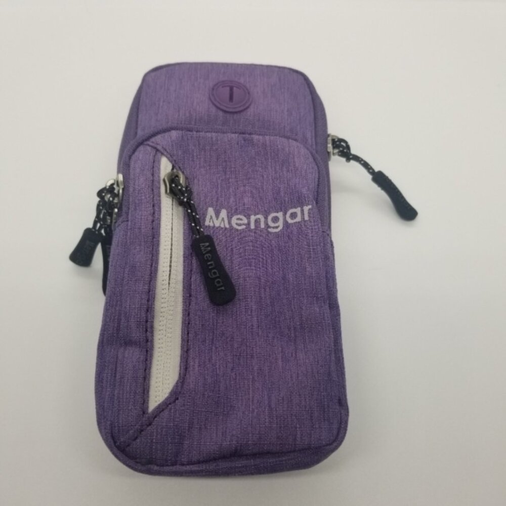 Mengar purple water-resistant arm band for running